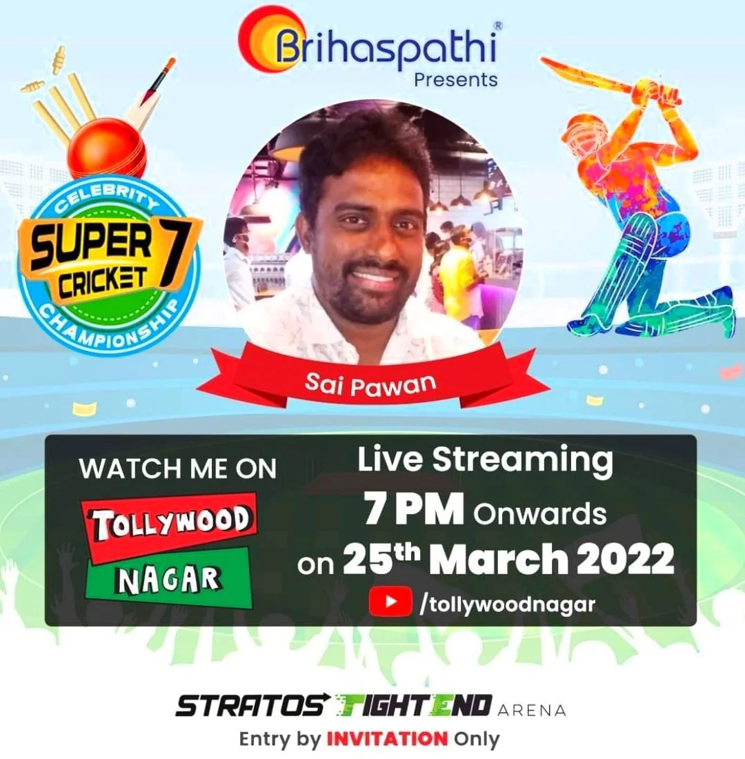 Poster showing Pavan featured in a live sports streaming event